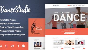 Download Dance Studio - WordPress Theme for Dancing Schools & Clubs Free