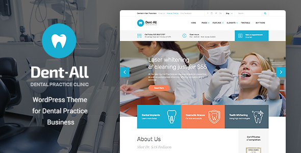 Download Dent-All - Medical, Dental Clinic, Healthcare, Dentist WordPress Theme Free