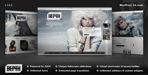 Download Depth - Full-Screen AJAX Portfolio WordPress Theme Free