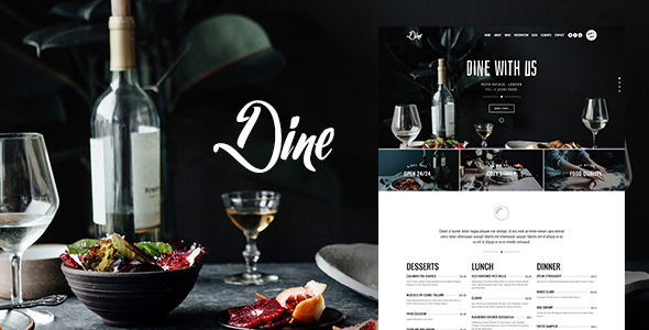 Download Dine  – Elegant Restaurant WordPress Theme Free