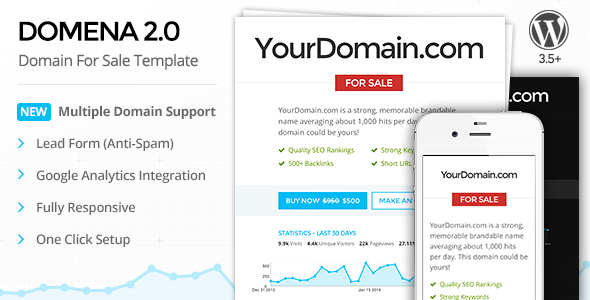 Download Domena 2.0 - Domain For Sale Template Free