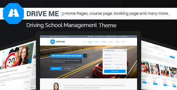 Download Driveme - Driving School WordPress Theme Free