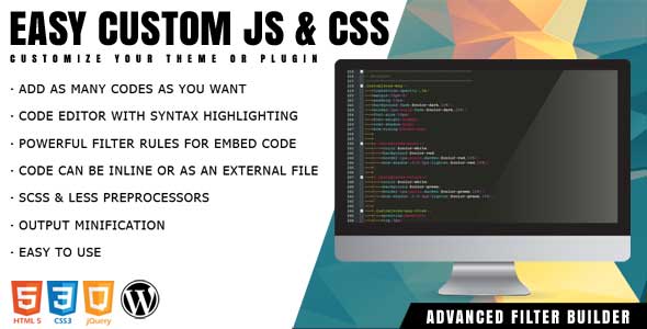 Download Easy Custom JS and CSS Extra Customization for WordPress - Free Wordpress Plugin