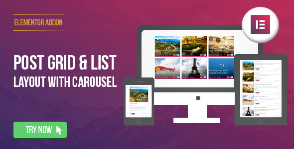 Download Elementor Page Builder Post Grid/List Layout with Carousel - Free Wordpress Plugin