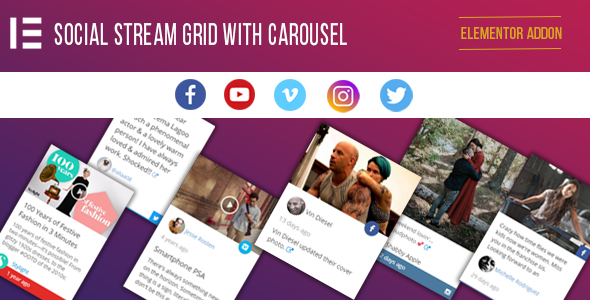 Download Elementor Page Builder  Social Stream Grid With Carousel – Free WordPress Plugin