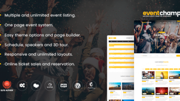 Download Event Champ - Multiple Events & Conference WordPress Theme Free