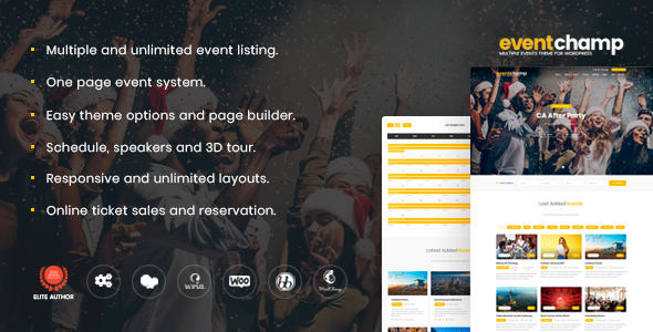 Download Event Champ - Multiple Events & Conference WordPress Theme Free
