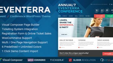 Download Eventerra - Event / Conference WordPress Theme Free