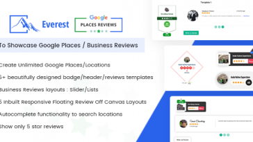 Download Everest Google Places Reviews Best WordPress Plugin To Showcase Google Places / Business Reviews - Free Wordpress Plugin