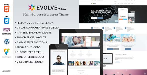 Download Evolve v.5.5.2 – Multipurpose WordPress Theme Free