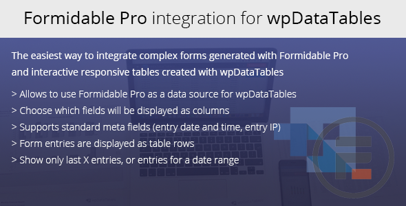 Download Formidable Forms integration for wpDataTables  - Free Wordpress Plugin