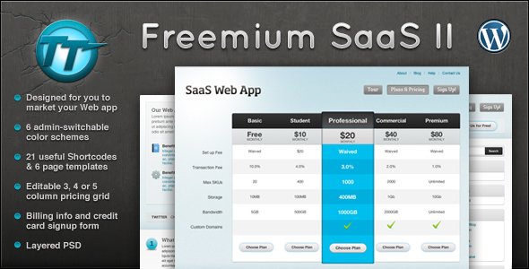 Download Freemium SaaS  – WordPress CMS + Blog Theme II Free