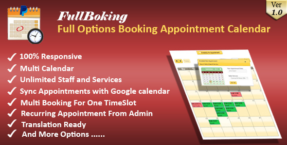 Download FullBooking Full Options Appointment Booking and Scheduling for Wordpress - Free Wordpress Plugin