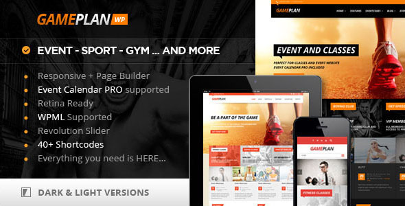 Download Gameplan - Event and Gym Fitness WordPress Theme Free