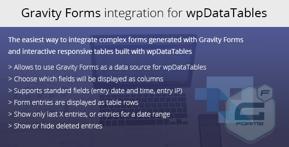 Download Gravity Forms integration for wpDataTables  - Free Wordpress Plugin