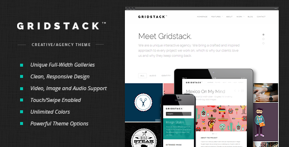 Download GridStack - Responsive Agency WordPress Theme Free