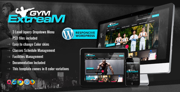 Download Gym Extream v.4.2 – Gym and Fitness WordPress Theme Free