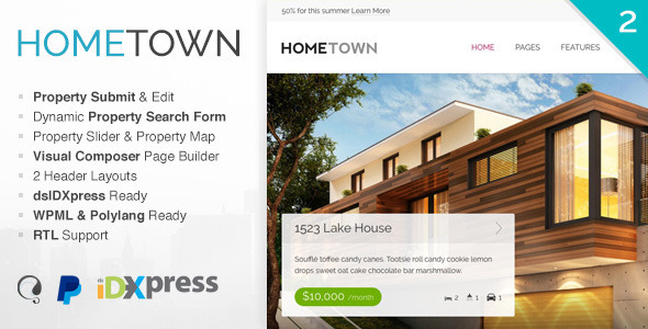 Download Hometown  – Real Estate WordPress Theme Free
