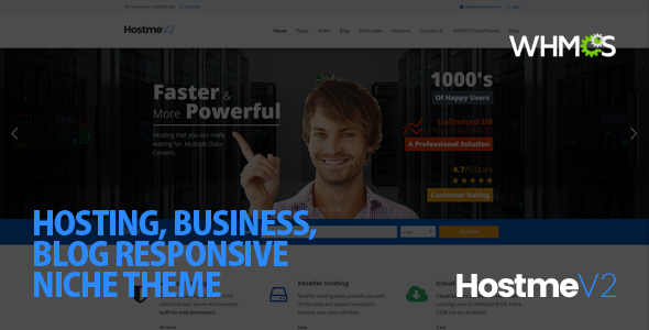 Download Hostme v2 - Responsive WordPress Theme Free
