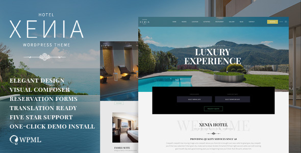 Download HOTEL XENIA - Hotel WordPress theme Free