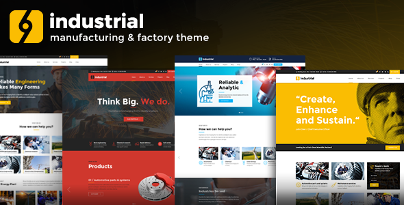Download Industrial v.1.2.2 - Industry & Factory WordPress Theme Free