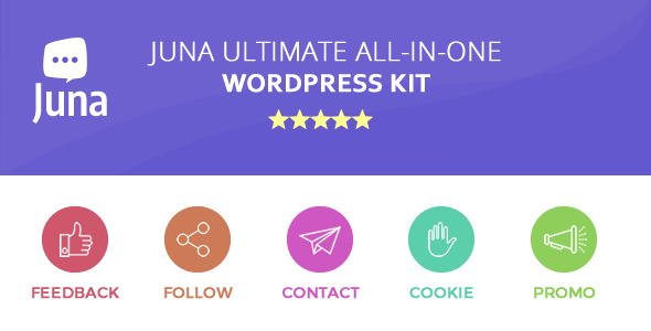 Download Juna Ultimate All-in-One, Feedback, Follow, Contact Form, Cookie, Promo Banner Wordpress Kit  - Free Wordpress Plugin
