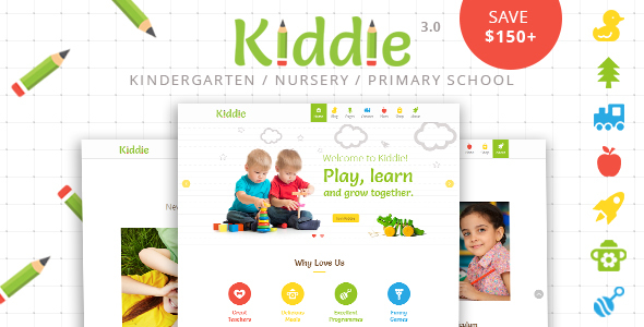 Download Kiddie v.3.6 – Kindergarten and Preschool WordPress Theme Free