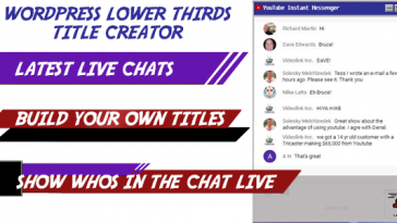 Download Lower Thirds Title Creator w/ YouTube Live Integration  - Free Wordpress Plugin