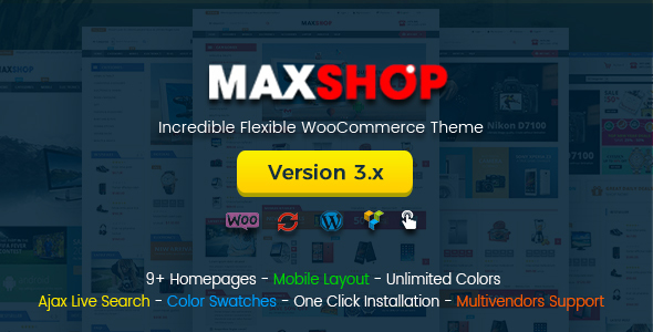 Download Maxshop v.3.3.1 – Multi-Purpose Responsive WooCommerce Theme (Mobile Layouts Included) Free
