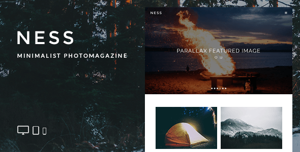 Download Ness - Minimalist Photo Magazine WordPress Theme Free