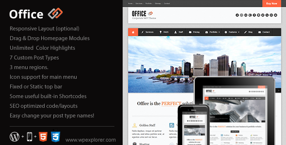 Download Office - Responsive Business Theme Free