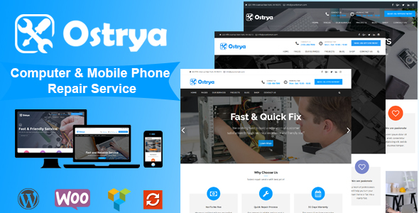 Download Ostrya v.1.1.9 - Computer Repair & Mobile Phone Repair Service WordPress Theme Free