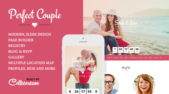 Download Perfect Couple v.1.9.1 - Wedding WordPress Theme Free