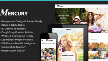 Download Photography WordPress v.4.2 - Mercury for Photography Free