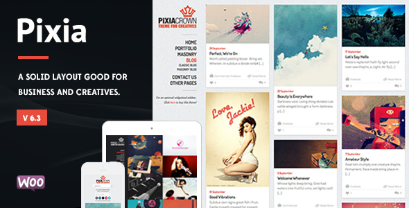 Download Pixia  – Showcase WordPress Theme Free