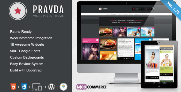 Download Pravda - Retina Responsive WordPress Blog Theme Free