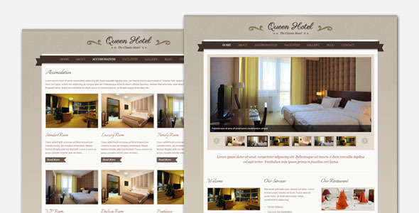 Download Queen Hotel  – Classic and Elegant WordPress Theme Free