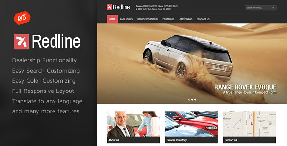Download Redline v.4.3 - Car Dealership Wordpress Theme Free