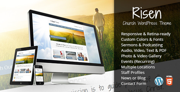 Download Risen - Church WordPress Theme (Responsive) Free