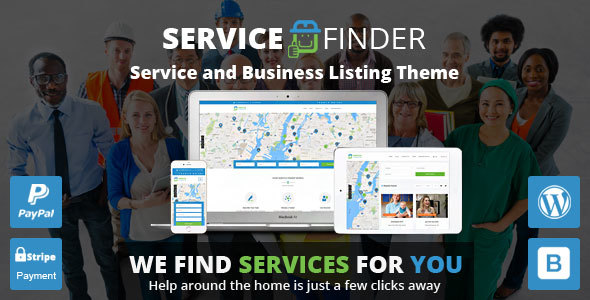 Download Service Finder - Provider and Business Listing WordPress Theme Free