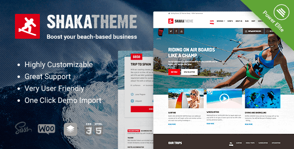 Download Shaka – A beach business WordPress theme Free