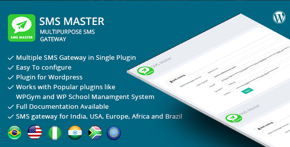 Download SMSmaster Multipurpose SMS Gateway for Wordpress - Free Wordpress Plugin