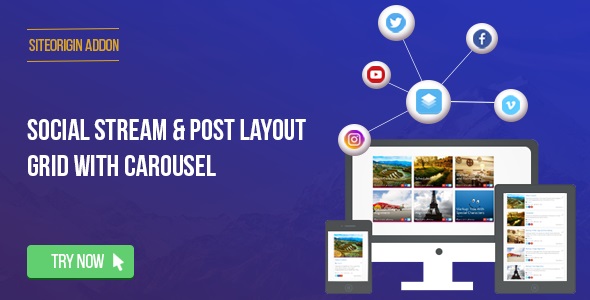 Download Social Stream & Post Grid Layout With Carousel for SiteOrigin Page Builder  - Free Wordpress Plugin