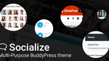 Download Socialize - Multi-Purpose BuddyPress Theme Free