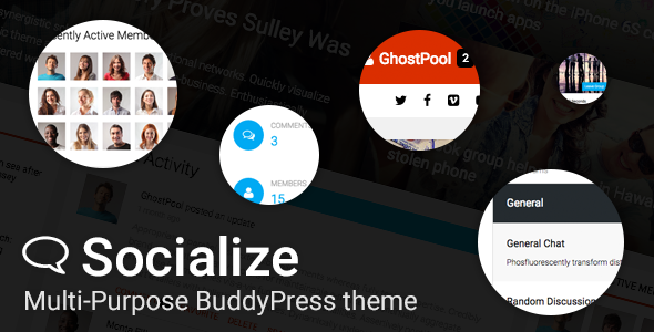 Download Socialize - Multi-Purpose BuddyPress Theme Free
