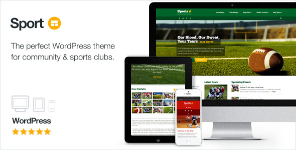Download Sport v.5.4.3 - WordPress Club Theme Free