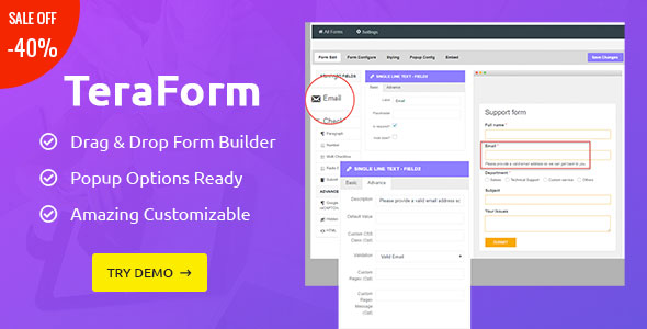 Download Tera Form  WordPress Contact Form Builder Plugin – Free WordPress Plugin