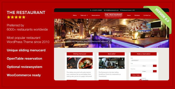 Download The Restaurant  – WordPress Theme Free