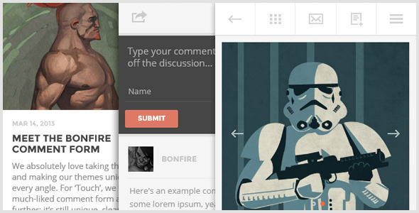 Download TOUCH v.1.6 - A Lighter-than-air WordPress Mobile Theme Free