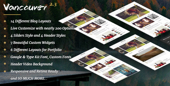 Download Vancouver v.2.3.4 - Multiple Layouts WordPress Blog Theme Free